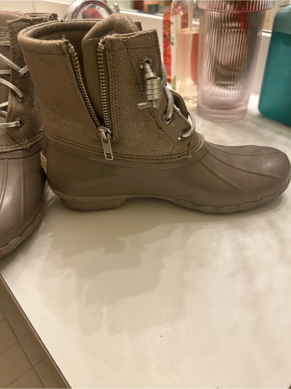 Sperry Women’s Taupe Waterproof Duck Boots